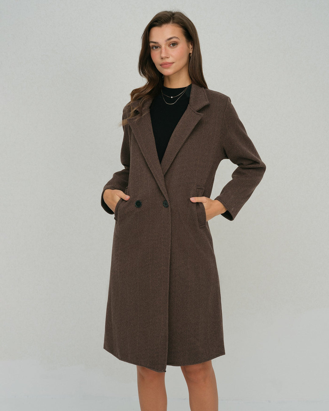 Manteau Trench Poche Café