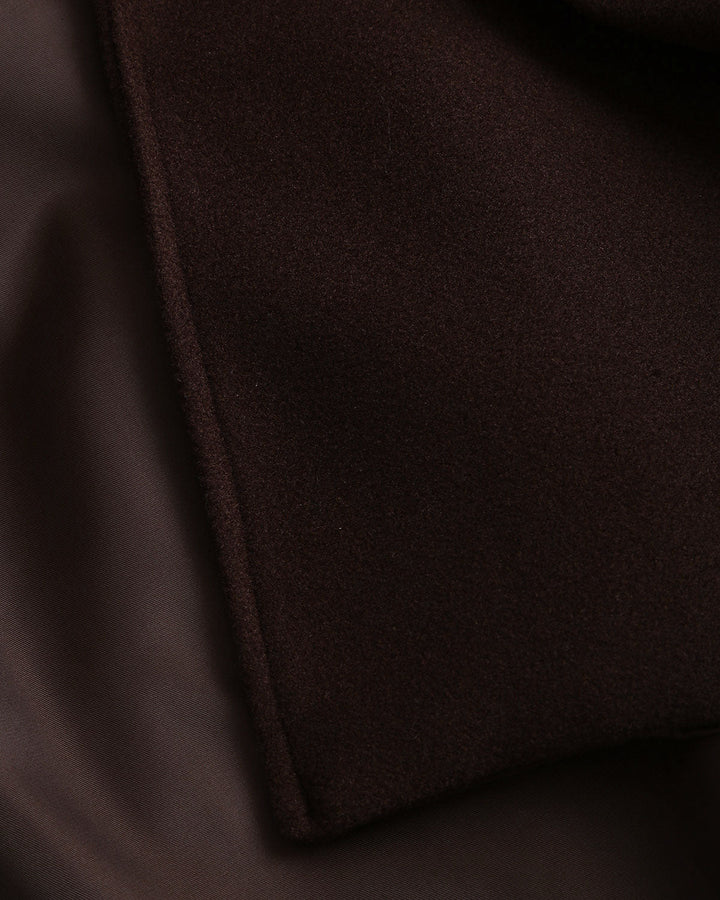 Manteau Châle Ceinturé Café
