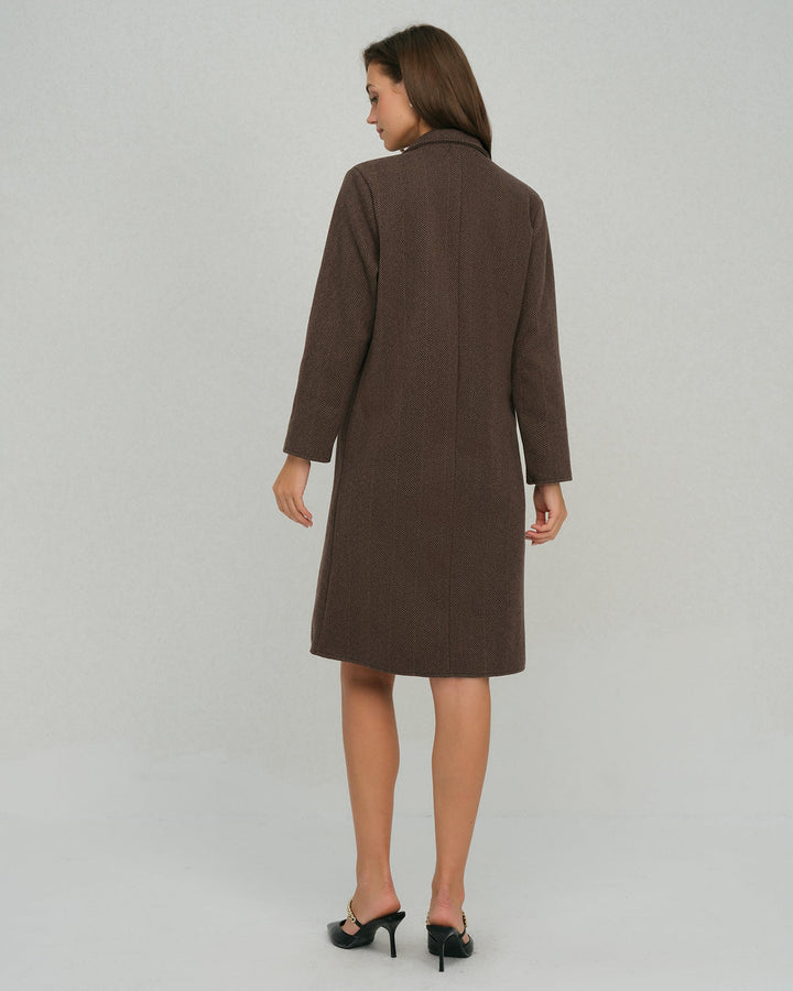 Manteau Trench Poche Café