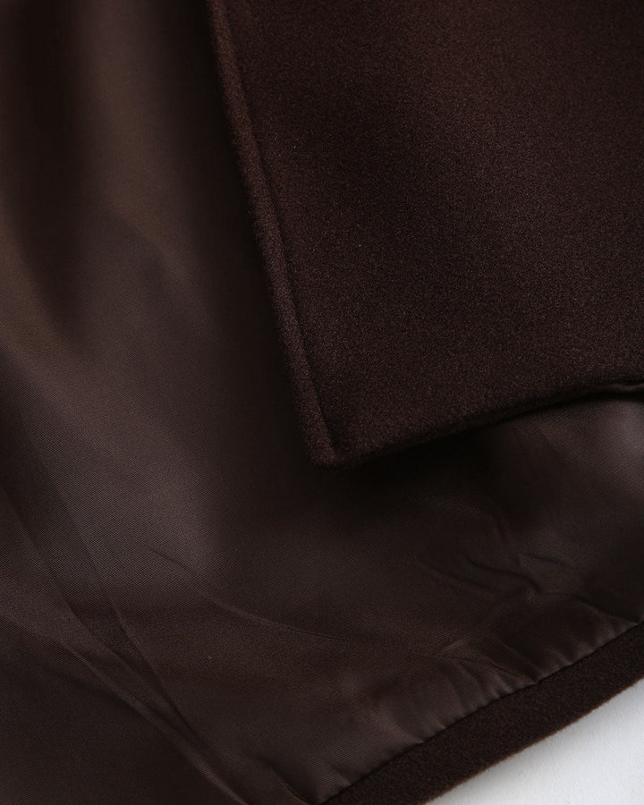 Manteau Châle Ceinturé Café