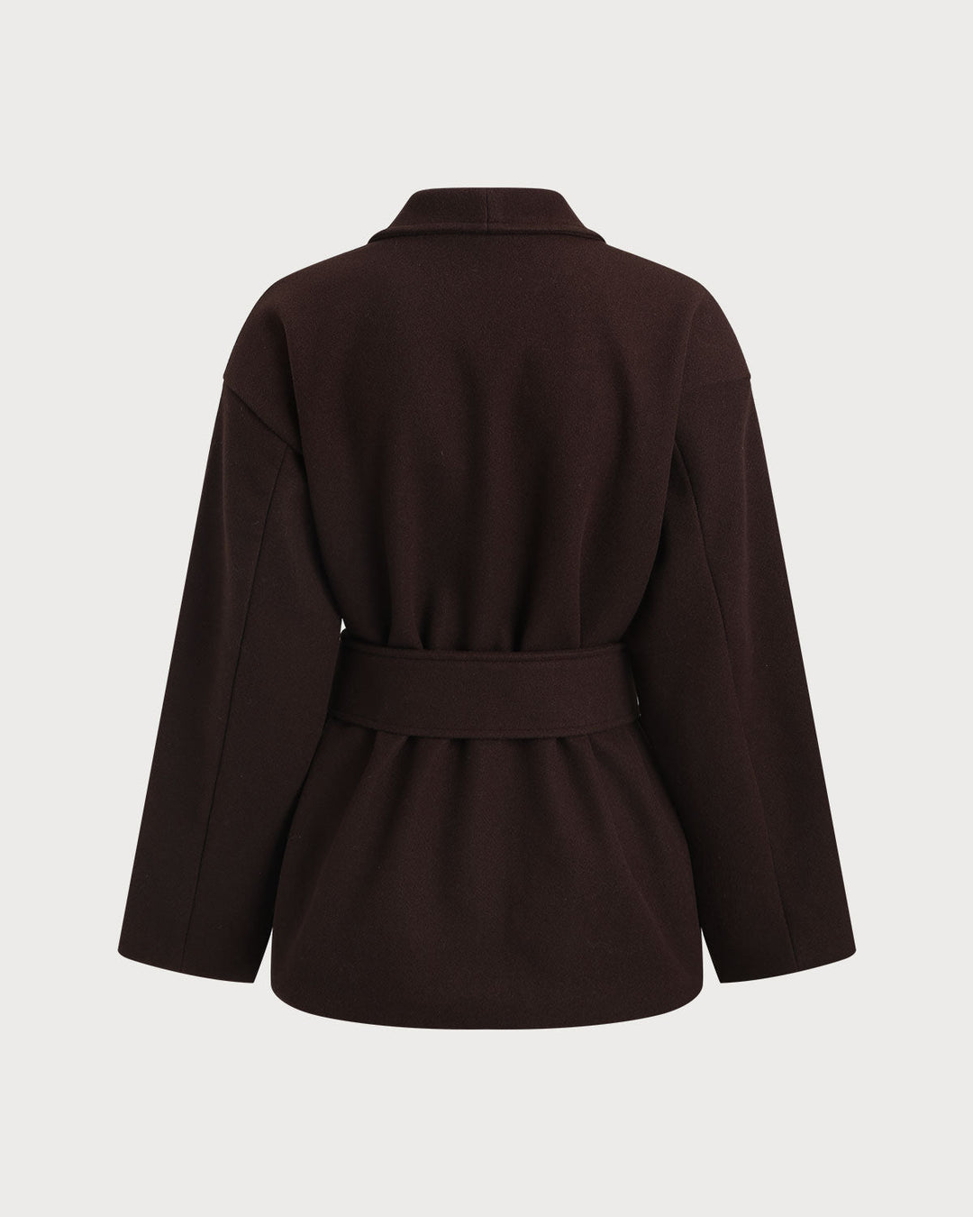 Manteau Châle Ceinturé Café