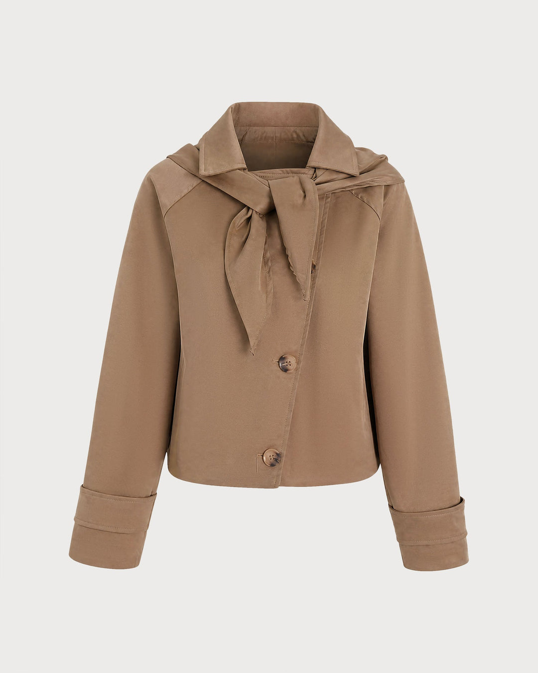 Veste Boutonnée à Manches Chauve-Souris avec Poches