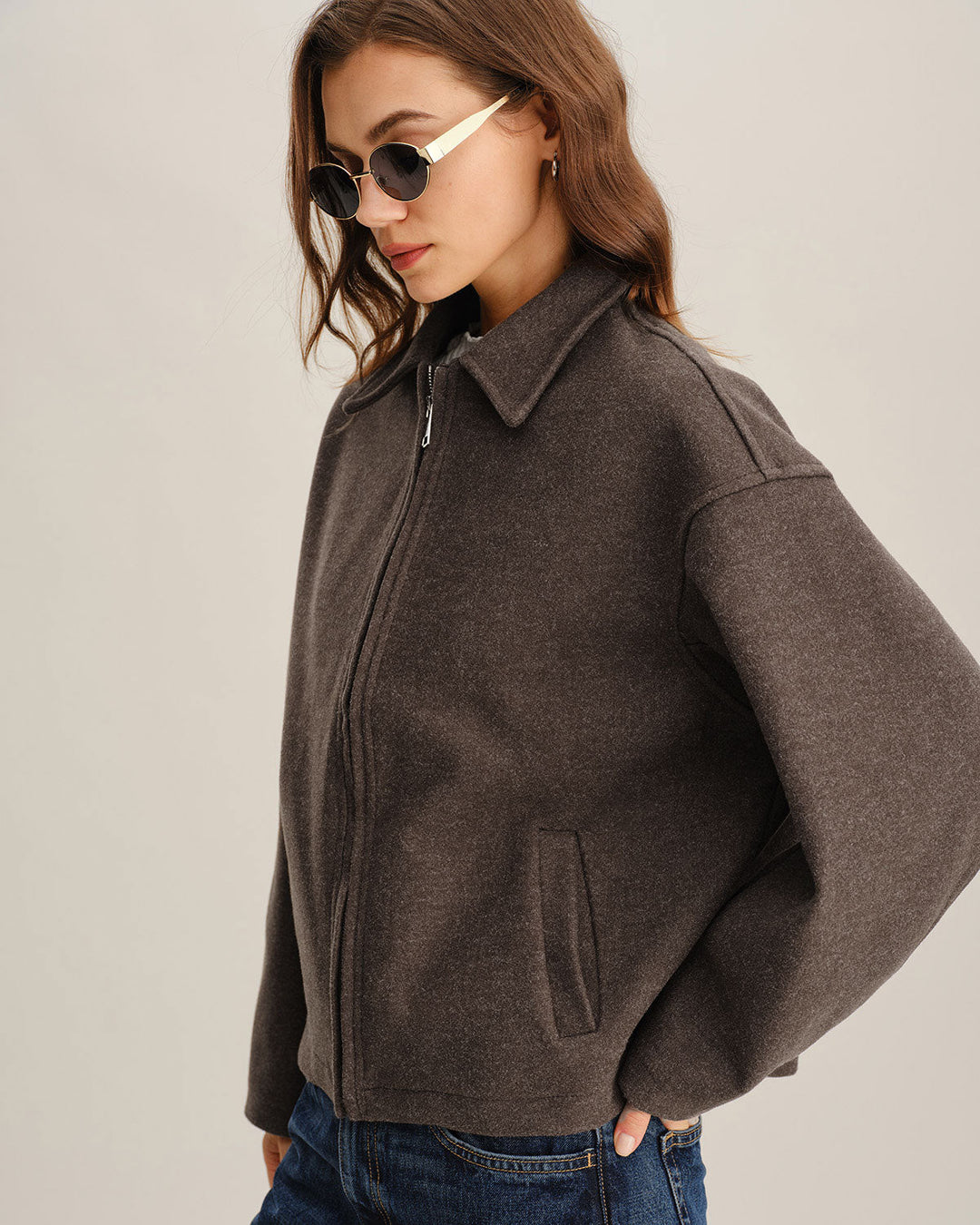 Veste Poches Café