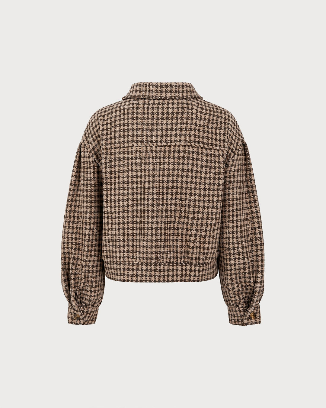 Veste Boutonnée Géométrique Marron