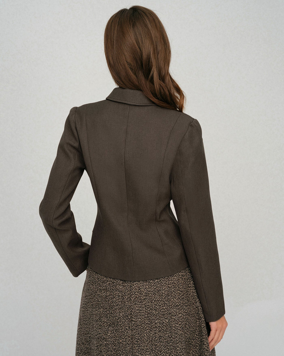 Veste unie à simple boutonnage