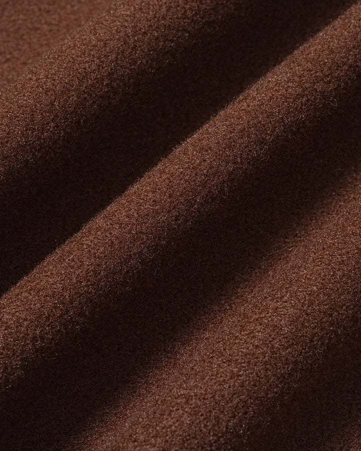 Veste Marron Unicolore à Boutonnage Simple