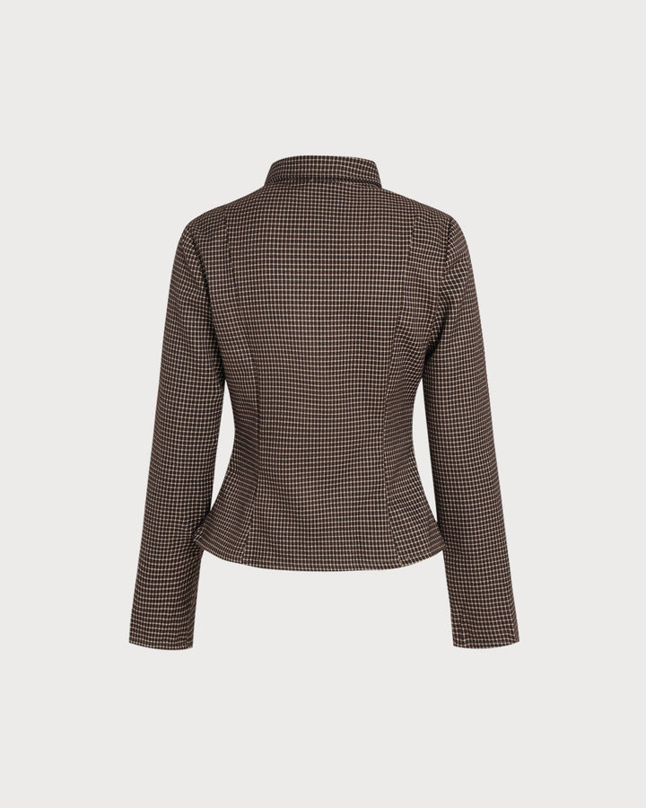 Chemise à Carreaux Coffee Button