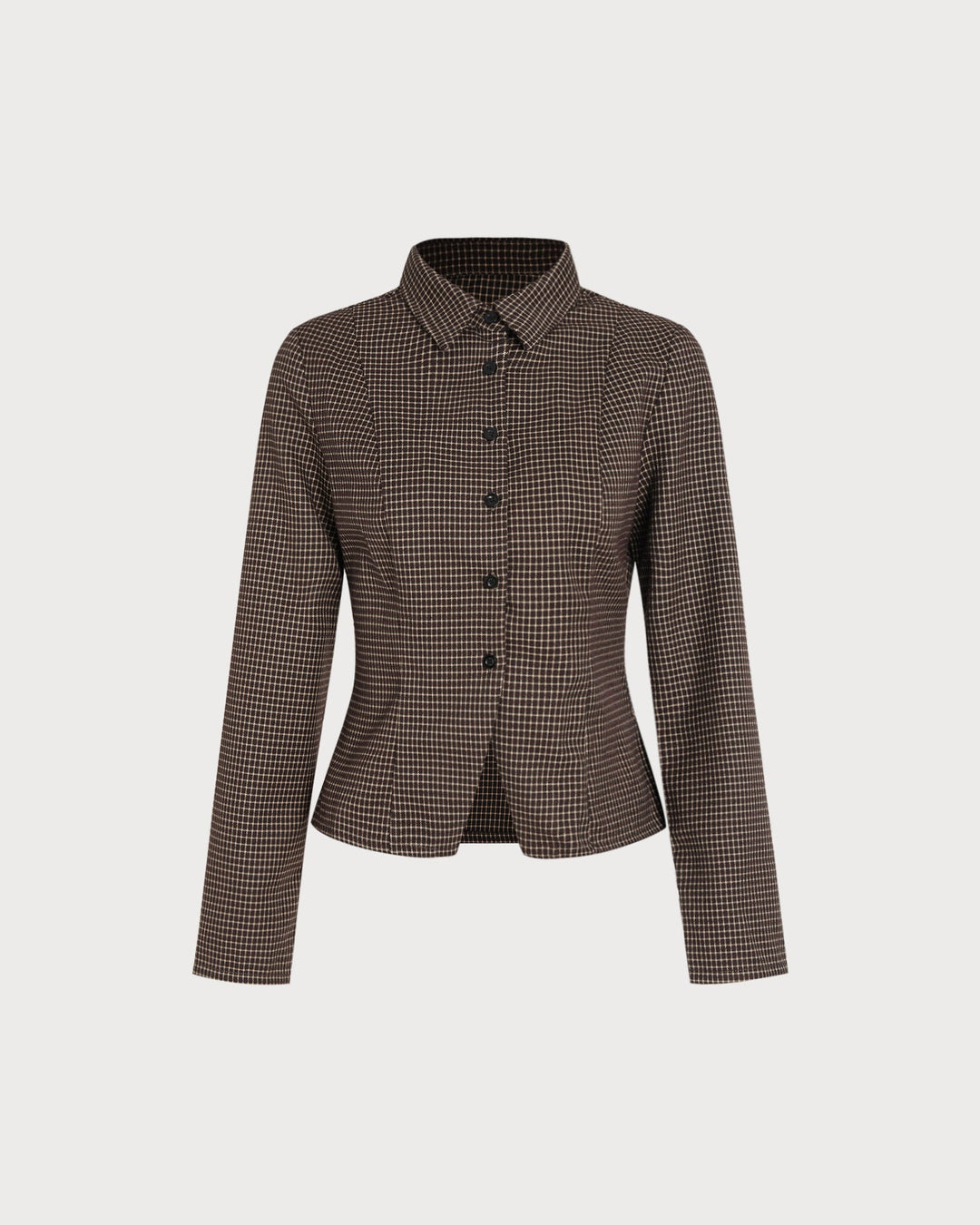 Chemise à Carreaux Coffee Button