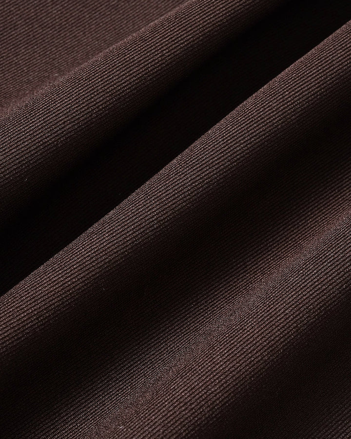 Jupe Midi à Taille Élastique avec Poches Coffee Belt