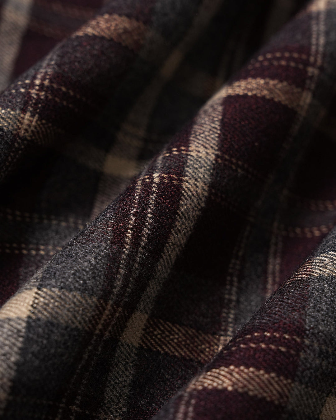 Jupe Midi Plaid Élastique Taille Rouge Vin